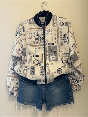 Vintage Tail golf newspaper print Bomber Jacket